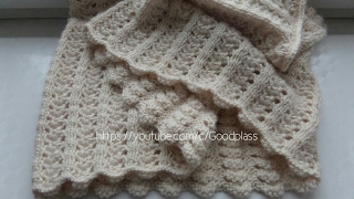 Ажурный шарф снуд, хомут. Вязание спицами.  Knitting(Hobby)
