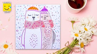 Рисуем мишек - урок рисования , как нарисовать фломастерами поэтапно