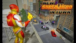 Fireman Superhero Battlegrounds Crime City Fight | Super Flame Man Flying Hero - Android GamePlay