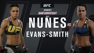 UFC 2 ● AMANDA NUNES VS ASHLEY EVANS SMITH ● ЖЕНСКОЕ MMA ДРАКИ НОКАУТЫ
