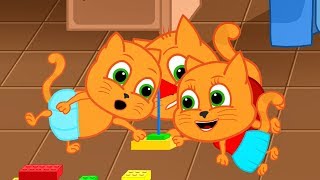 Família de Gatos - Brinquedos para Crianças Desenho Animado em Português Brasil