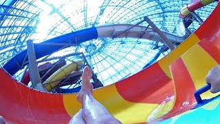 Большие горки АкваСферры (аквапарк Донецка 13.05.2017)