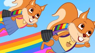 Famille d'Écureuil - Appris à voler Animé 2022 en Français