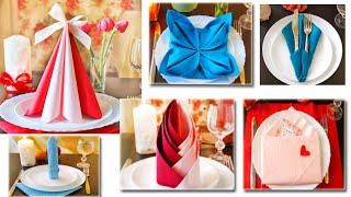6 простых и ОЧЕНЬ красивых способов СЛОЖИТЬ САЛФЕТКИ. How to fold napkins