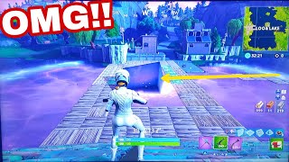 THE MOMENT THE CUBE SUNK INTO LOOT LAKE!!!! (Fortnite Battle Royale)