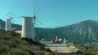 GREECE CRETE (KRETA) Lassithi plateau, Dikti mountains (hd-video)