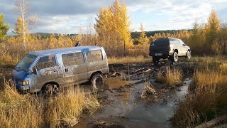 Поломали 2 машины! Подготовленная Delica против Niva 3D и Chevrolet Blazer. Грязевой OffRoad!!!