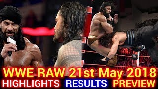 WWE Monday Night Raw 21st May 2018 Hindi Highlights Preview - Roman Reigns vs Brock Lesnar Results