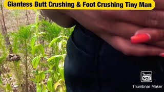 Unaware Giantess Friend Butt Crushes and Foot Crushes My Tiny Little Man