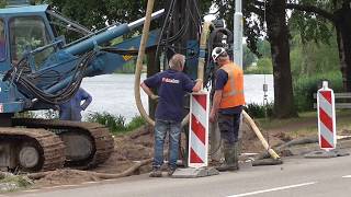Oostflank Wijchen deel 108 / bronbemaling in oever Wijchens Meer