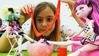 Монстер Хай: Эксперимент с лизуном - Видео для детей