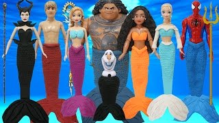 Play Doh Disney Princess, Elsa, Anna, Maui, Spiderman Mermaids Inspired Costumes