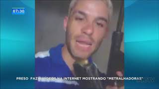 Homem que fazia vídeos mostrando metralhadora caseira é preso após ameaçar vizinhos