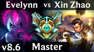 EVELYNN vs XIN ZHAO (JUNGLE) /// Korea Master /// Patch 8.6