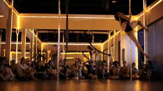 Cherry pole dancing to Wicked Games (the Weeknd cover by Coeur de Pirate)