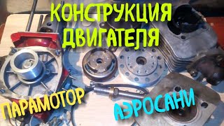 Конструкция двигателя для парамотора или аэросаней из половинки Иж Юпитер 5