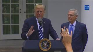 President Trump Press Conference with Mitch McConnell 10/16/2017