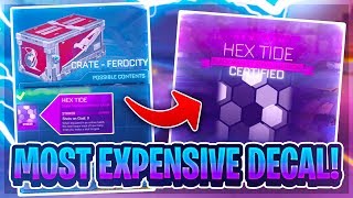 I GOT STRIKER HEX TIDE! | MOST EXPENSIVE MYSTERY DECAL ON ROCKET LEAGUE!