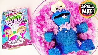 KRÜMELMONSTER BADET IN RAINBOW GELLI SNOW! Wasser verfärbt sich und wird zu Glibber Bad Deutsch