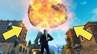 TILTED TOWERS GETS DESTROYED BY METEOR TODAY! (Fortnite Battle Royale)