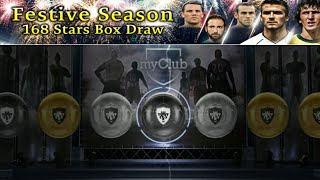 Festive Season 168 Stars Draw Box Opening Pes 2018 Mobile(Get two BLACK BALL)