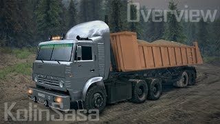 SpinTires КамАЗ-54115 v2.0 и НефАЗ-9509