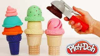 Play Doh Ice Cream Popsicle and Cone Playset for Kids