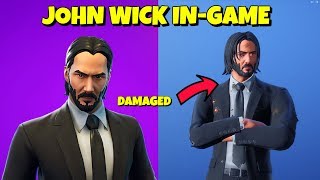 NEW JOHN WICK SKIN + DAMAGED STYLE In-Game Fortnite