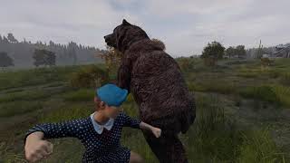 DayZ.Наталья Морская пехота. Рукопашный бой против медведя, система Спецназ!