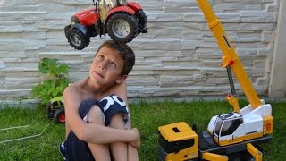 BRUDER TOYS Scania Liebherr crane truck CASE end Claas Atles