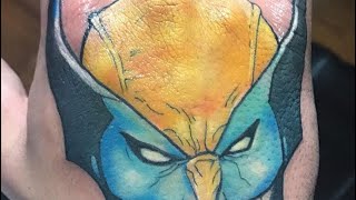 SALMO NUOVO TATOO SULLA MANO ACHILLE LAURO SUPREME X STONE ISLAND