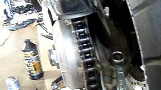 Single side swing arm chain adjustment vfr honda