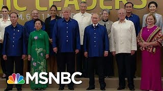 President Donald Trump Shakes Hands With Vladimir Putin At Asia Summit | Velshi & Ruhle | MSNBC