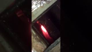 Как горит пламя в камере дожига самодельного котла