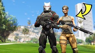 OMEGA'S GIRLFRIEND IS A DEFAULT SKIN? FORTNITE GTA 5 MOD!! LIFE OF OMEGA Ep. 2