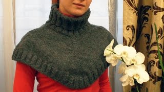 Самый простой способ манишки на спицах