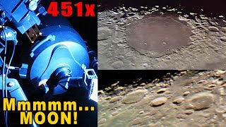 ЛУНА для вас! Смотрим в телескоп с увеличением 451х