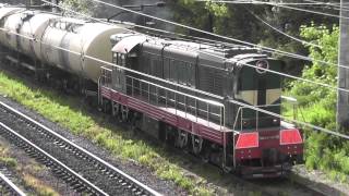 Тепловоз ЧМЭ3т-6795 с грузовым