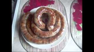 Домашняя колбаса.  Колбаса из свинины.(Cooking domestic  sausage)