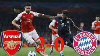 Арсенал vs Бавария Мюнхен 2:0 Видео обзор голов матча 20/10/2015 Arsenal vs  Bayern Munchen