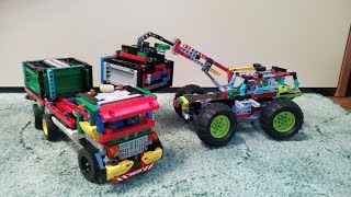 Самоделка Lego Technic. Контейнеровоз и Погрузчик для контейнеров