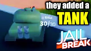 You Can Play as a TANK in ROBLOX JAILBREAK... (Not Joking)