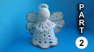 Crochet angel pattern Рождественский ангел Часть 2
