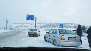 ❄️Karda Sürmeyi Sevenlere ~ Yol Manzaraları- Kış Lastikleriyle  Güvenli Sürüş