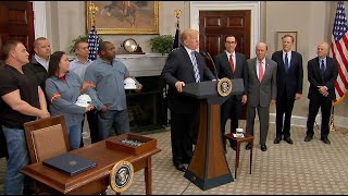 Raw Video: Trump Imposes Tariffs On Steel, Aluminum