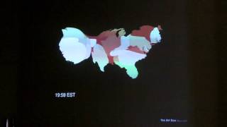 Tec Art Eco 2011 - Spatial-Data Art: U.S Mood Throughout the day inferred from Twitter
