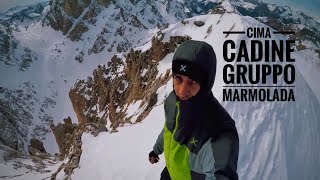 DA PASSO SAN PELLEGRINO A CIMA CADINE - VICINA DI CASA DEL SASSO VERNALE MT 2885 - GRUPPO MARMOLADA