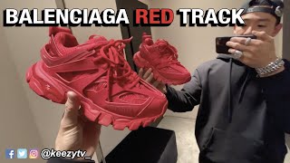 BALENCIAGA TRACK ALL RED MALBARO + ON FOOT