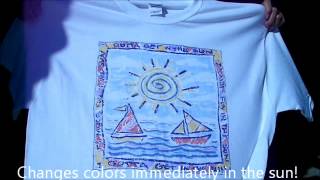SolarActive UV Color Changing T-shirt - Changes color in the sun! Magic Tee shirt!