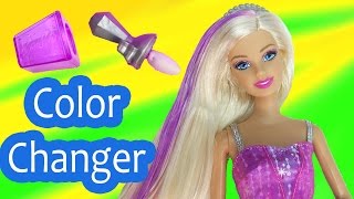 Barbie Color Change Makeup Color Me Glam Hair Frozen Ice Water Changer Fashion Style Doll
